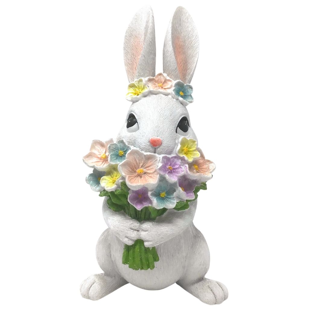 Regency International Easter Bunny with Treats Figurine, 9.5