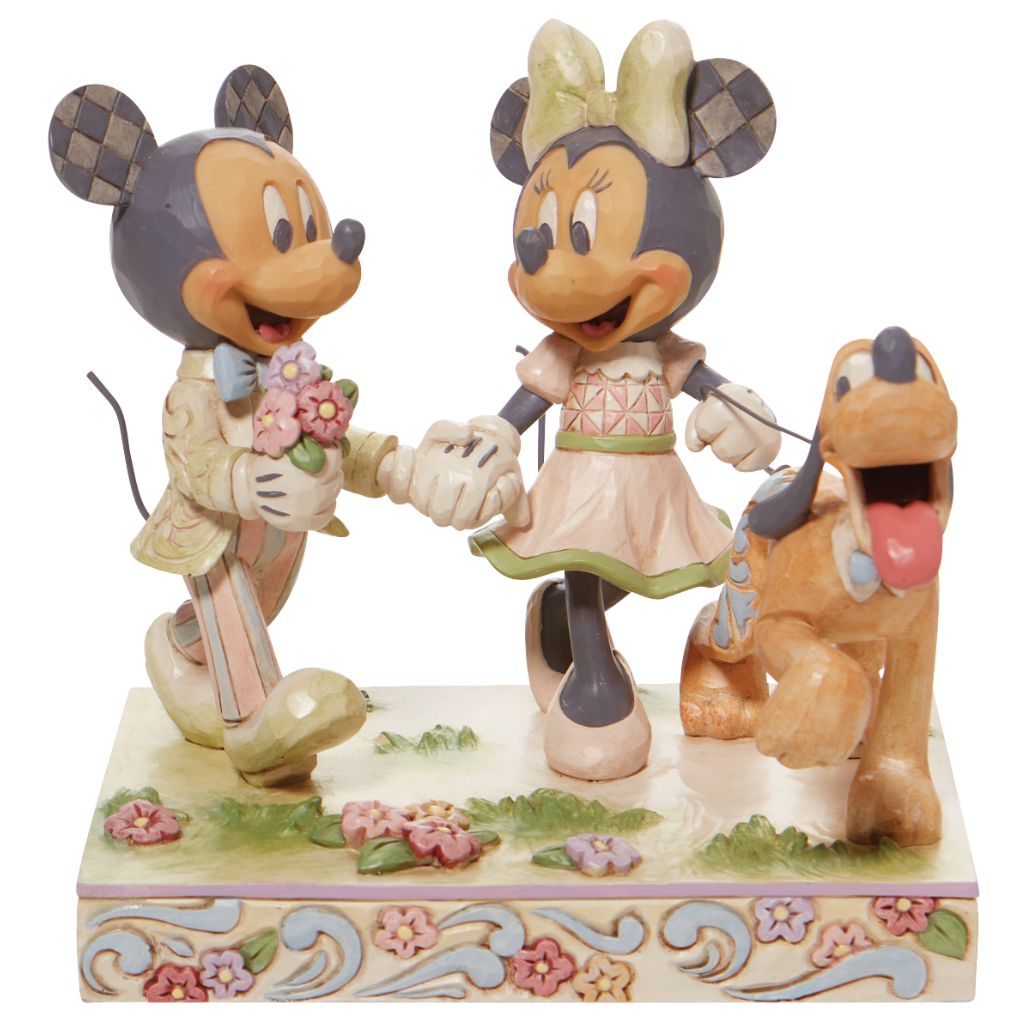 Jim Shore - Disney Traditions - White Woodland Mickey And Minnie Figurine -  The Christmas Loft