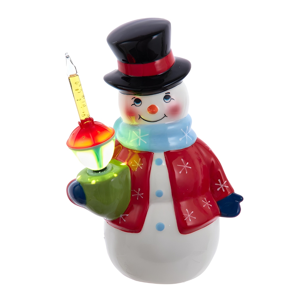 陶器のスノーマン Ceramic_Snowman_Bubble_Light__