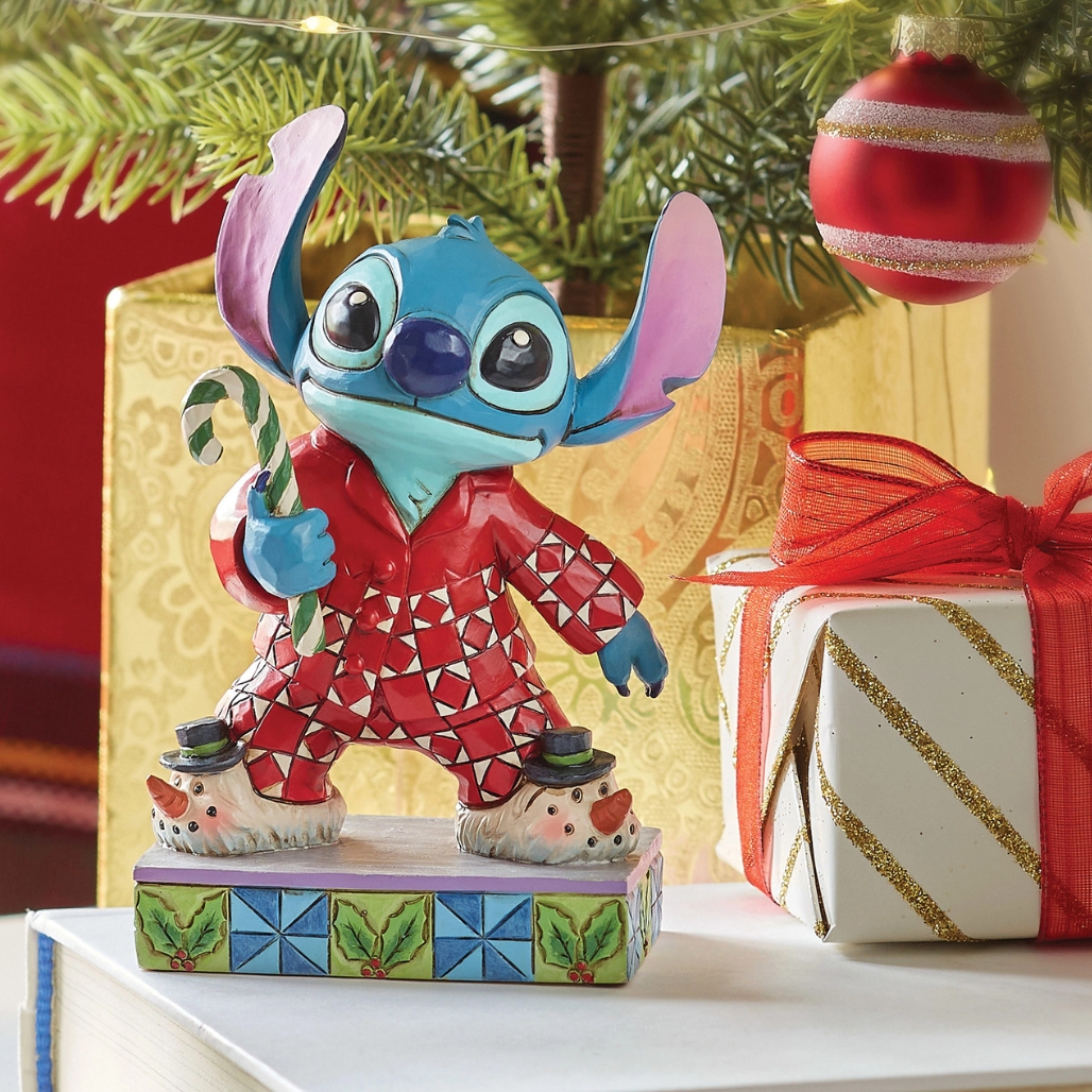 Jim Shore - Disney Traditions - Stitch In Christmas PJ's Figurine