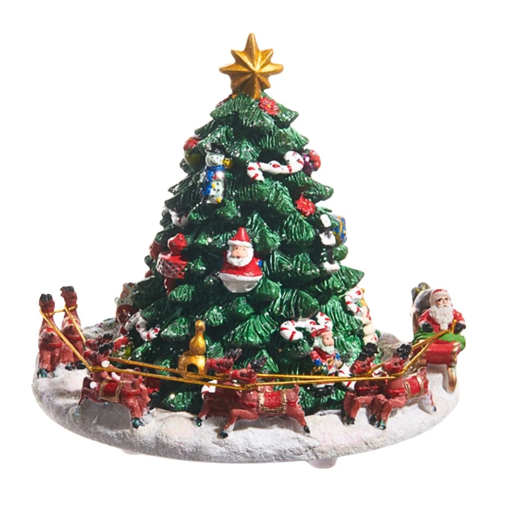 Musical Christmas Tree Animated Rotating Train