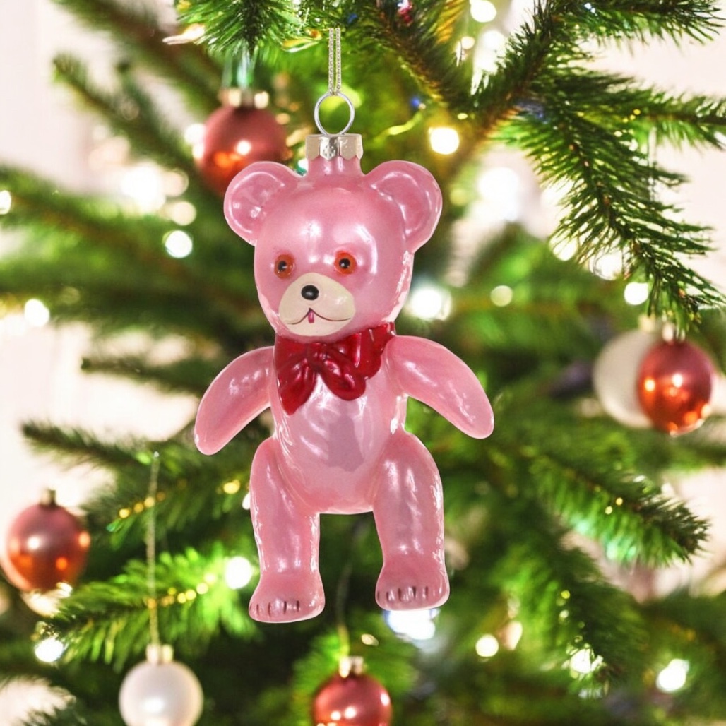 Cody Foster Vintage Pink Toy Bear Ornament