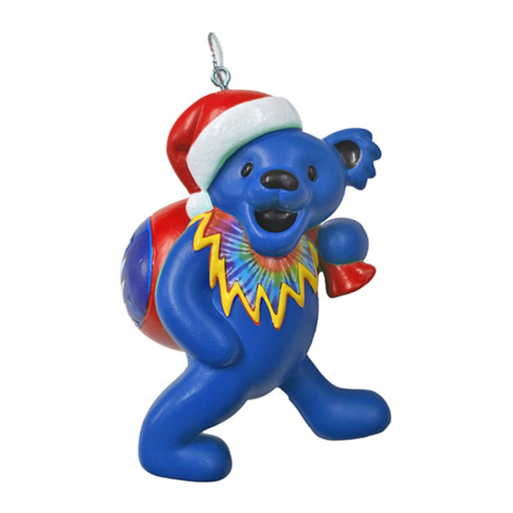 Purple Grateful Dead Bear with Bag Ornament