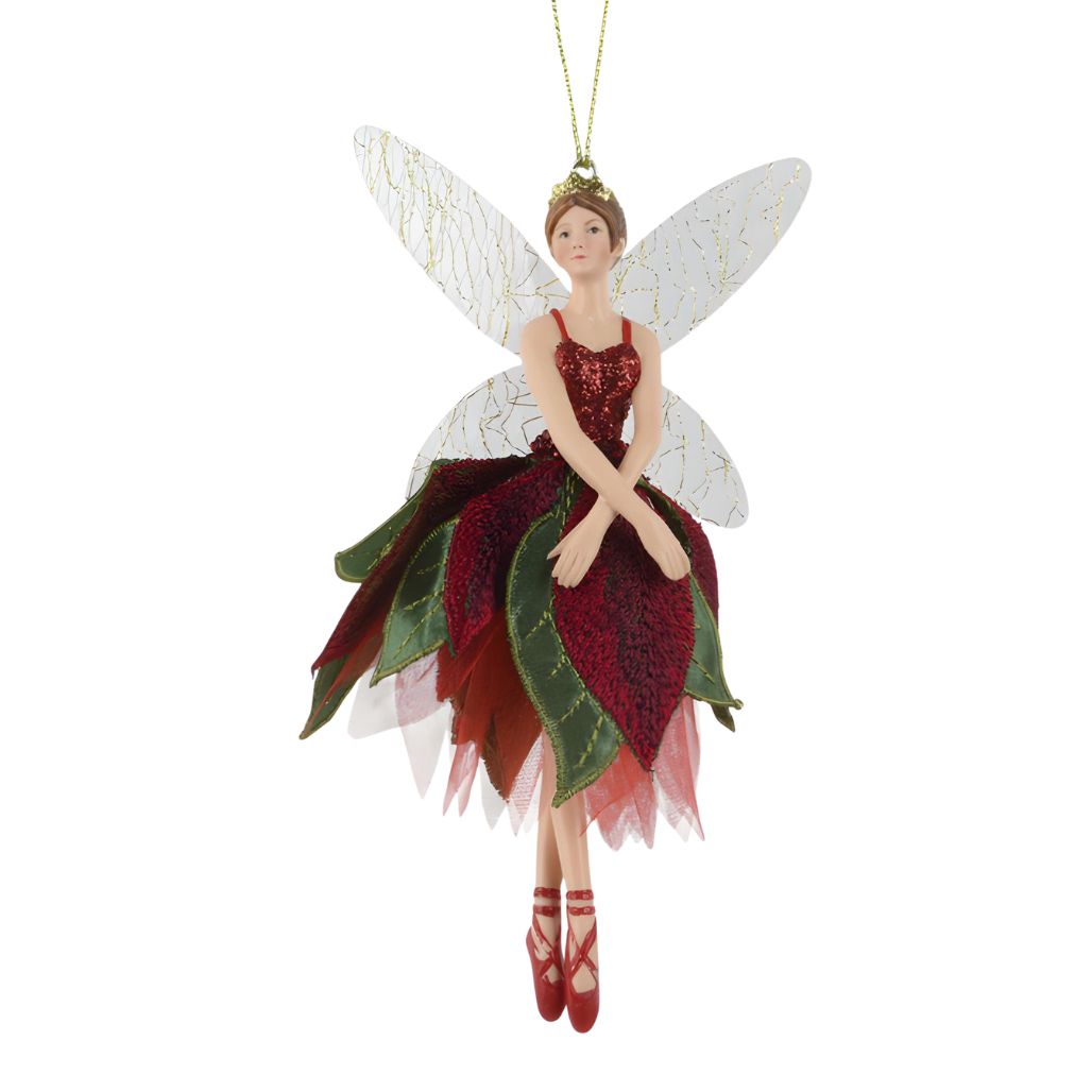 Red & Green Fairy Ornament – Hands Down