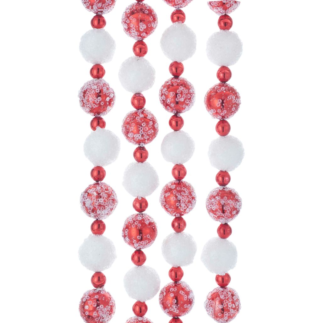 Bead garland red  It's all about Christmas