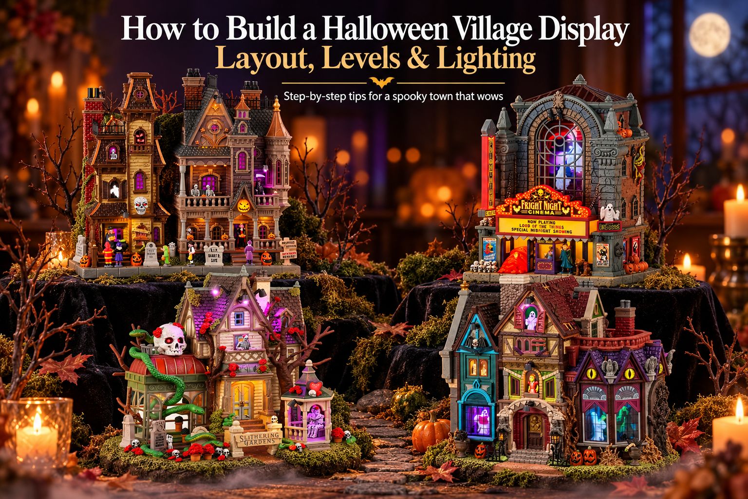 How to Build a Halloween Village Display: Layout, Levels and Lighting