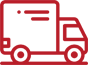 Red outline of delivery truck