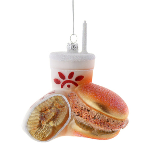 Cody Foster Glass Fast Food Chicken Ornament