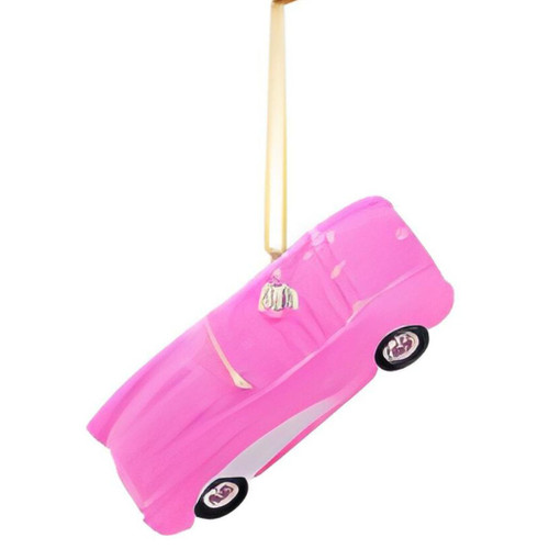 Retro Pink Barbie Convertible Car Ornament
