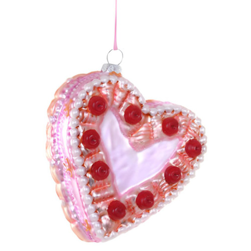Love-Filled Heart Cake Ornament