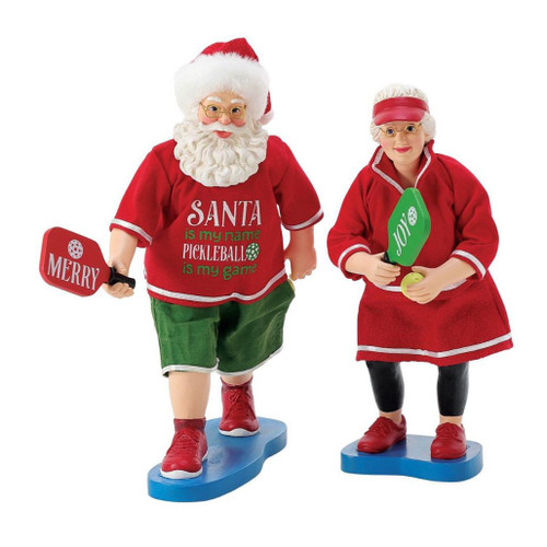 Possible Dreams - Mr and Mrs Santa Pickleball Set/2