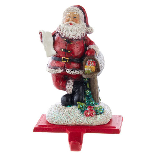 Kurt Adler Santa With Mailbox Stocking Holder