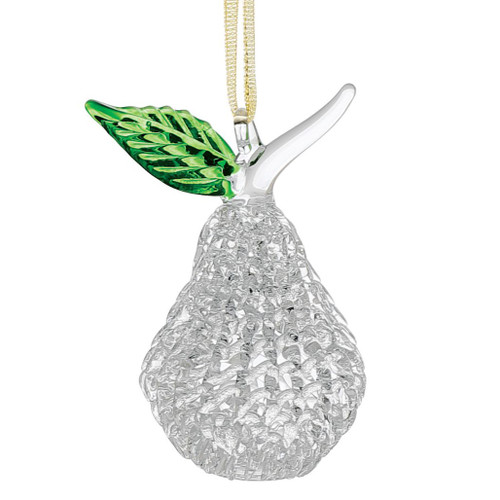 Spun Glass Pear Ornament | The Christmas Loft