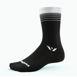 Swiftwick Aspire 7 Cycling Socks - White Stripe Swiftwick Aspire 7 Cycling Socks - White Stripe