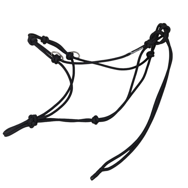 Soft Side Pull halter with Stainless Steel rings in nose knots