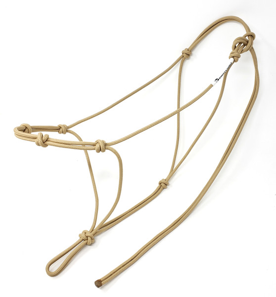 Natural horsemanship stiff rope halter made from premium polyester halter cord