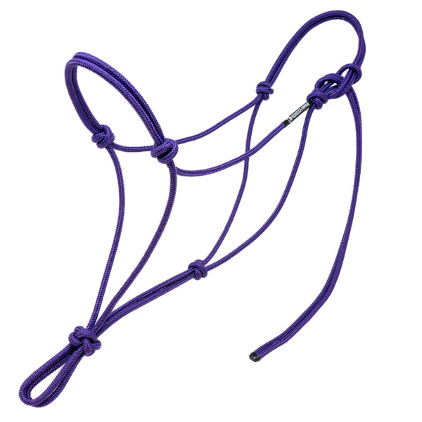 Stiff natural horsemanship halter made from premium polyester halter cord