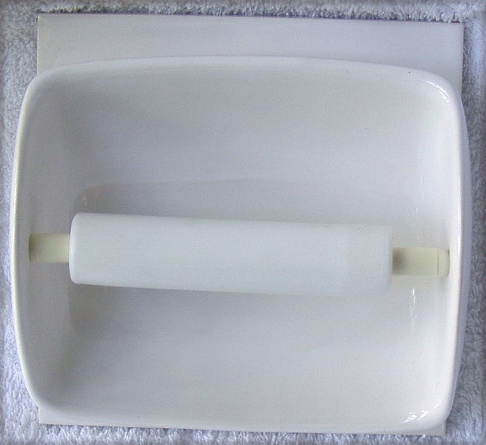 PGH BATHROOM FITTING Ceramic Toilet Roll Holder (White) NEW (Boxed OLD