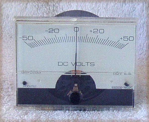 MODUTEC (USA) Analog Centre Zero 50-0-50 Volts Window Panel Meter USED ...