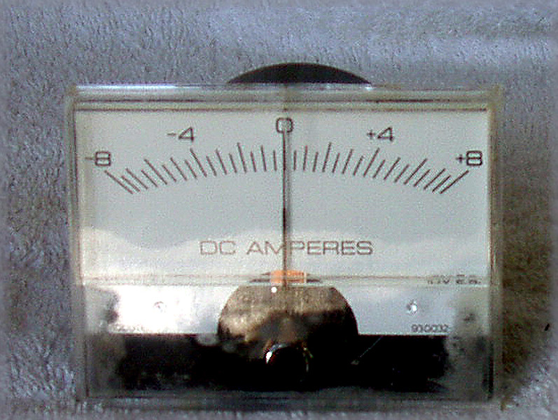 MODUTEC (USA) Analog Centre Zero 8-0-8 Amp Window Panel Meter USED Tested