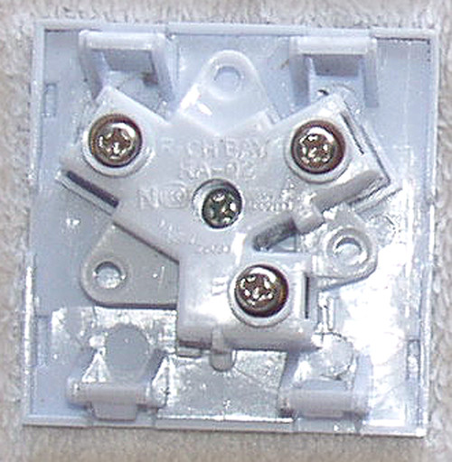 White Square 240V 10A Panel Mounted Socket USED