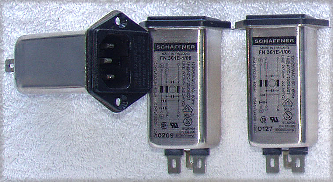 SCHAFFNER (Germany) IEC EMI Suppression Socket With Fuse Holder (USED)