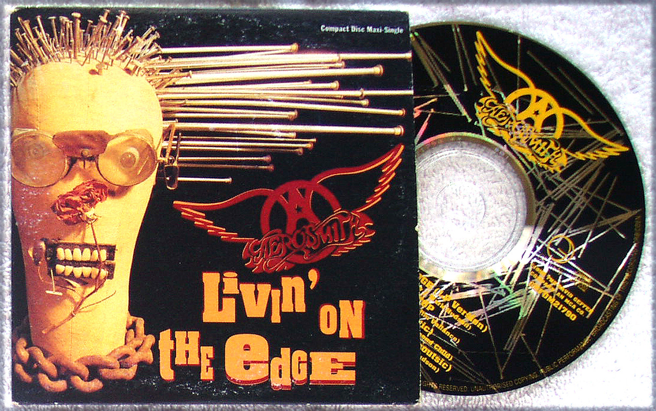 Pop Rock - AEROSMITH Livin' On The Edge CD Maxi Single (Card Sleeve) 1993