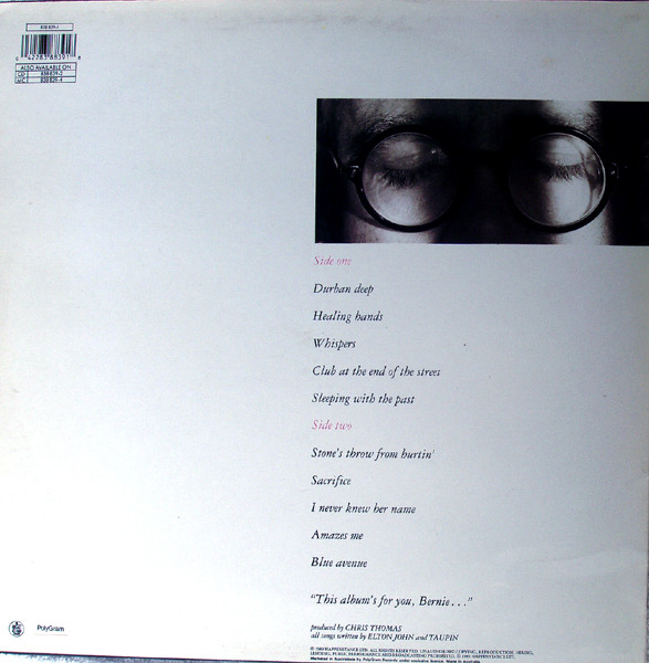 Pop Rock - ELTON JOHN Sleeping With The Past Vinyl 1989