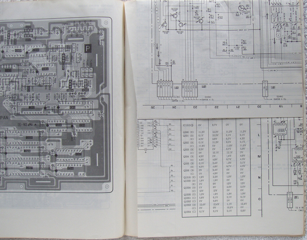 Original SONY Trinitron CRT Television Schematics Manual