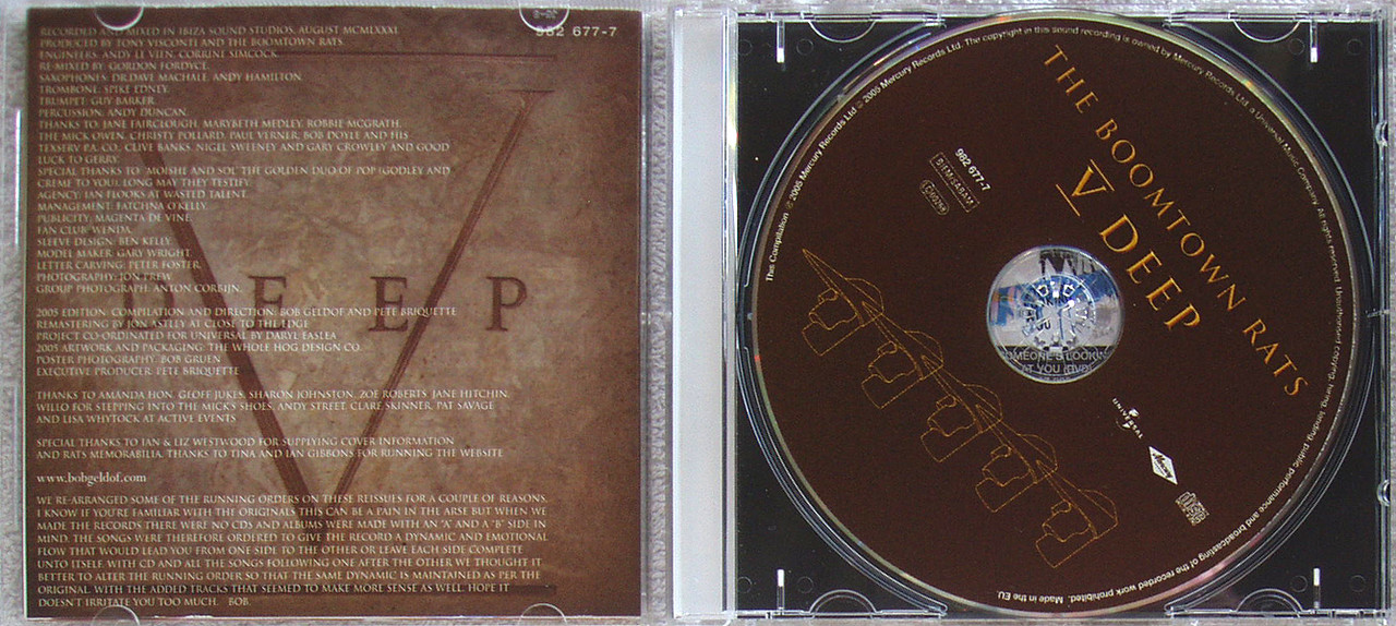 V Deep/Boomtown Rats ：美品CD 【公式通販】