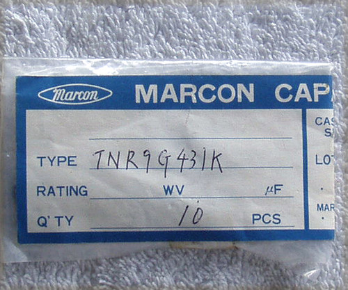 MARCON MOV TNR9G431K 275V (AC RMS) 1200A Surge NEW Old Stock