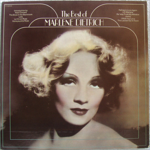 Vocal Jazz - MARLENE DIETRICH The Best Of Marlene Dietrich Vinyl 1973