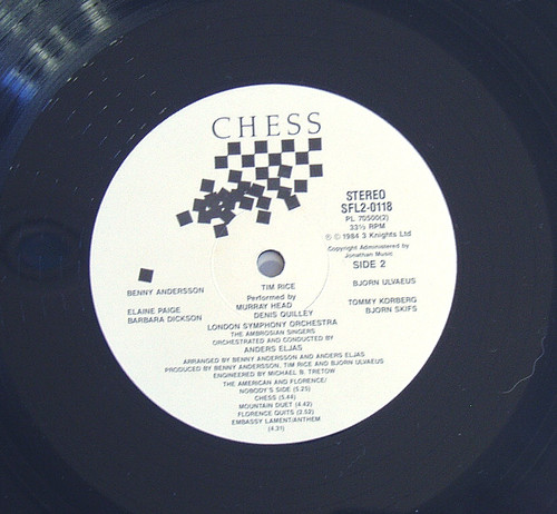 VINYL ONLY!!! Stage Musical CHESS - NUDE VINYL 