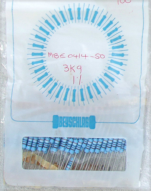 VISHAY BEYSCHLAG 3K9 Ohm 1W 1%  MBE0414-50 Series Metal Film Resistors (NEW Loose)