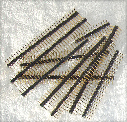 Assorted HEADER STRIPS  14 26 30 32 33 35 Way Single Inline RA 0.1" 2.54mm Pitch Right Angle  NEW Unused