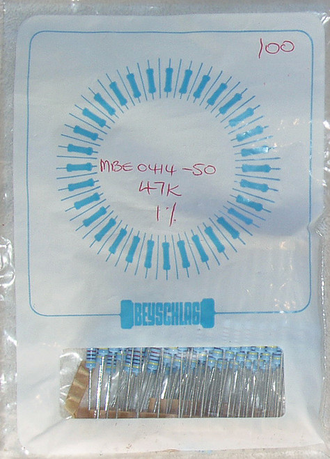VISHAY BEYSCHLAG 47K Ohm 1W 1%  MBE0414-50 Series Metal Film Resistors (NEW Old Stock)