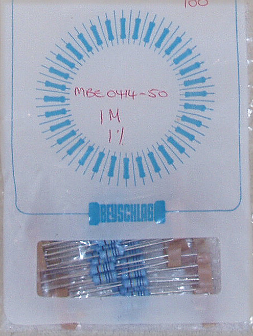 VISHAY BEYSCHLAG 1M Ohm 1W 1%  MBE0414-50 Series Metal Film Resistors (NEW Old Stock)