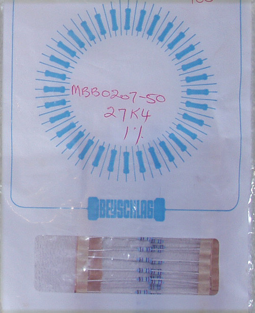 VISHAY BEYSCHLAG 1% 27K4 .6W Metal Film Resistor NEW Old Stock