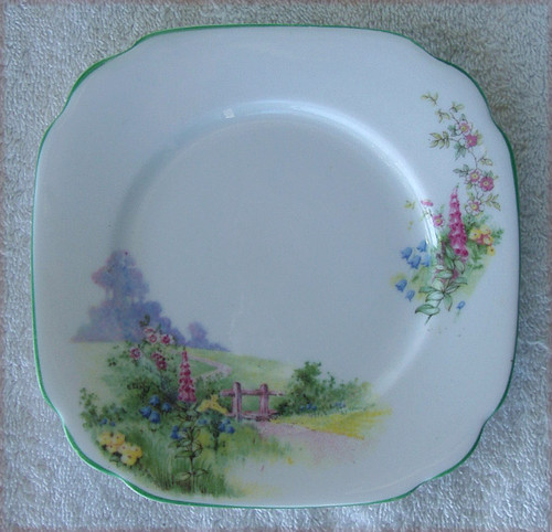 1950's BELL CHINA (Shore & Coggins England)  Meadowside Hand Decorated Fine Bone China Side Plate ONLY