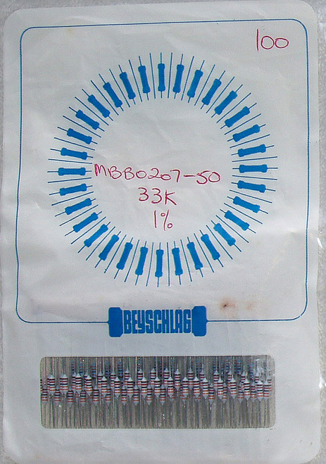  VISHAY BEYSCHLAG 1% 33K .6W Metal Film Resistor NEW Old Stock