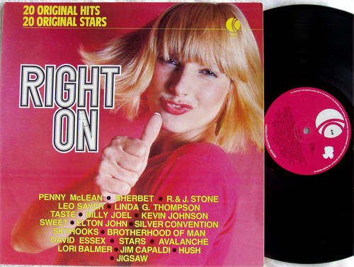 Disco Pop Rock - RIGHT ON ******** Various Original Artists (Compilation) Vinyl 1976