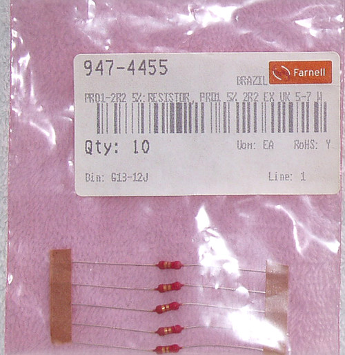 PHILIPS PR01 2R2 1W 5% Metal Film Resistor (NEW Old Stock)