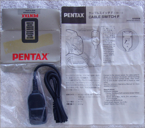 Genuine PENTAX Cable Switch F NEW Old Stock (Out Of Box)