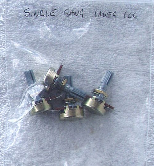 GENERIC 16mm Single 1 MEG (Log) Rotary Potentiometer Spline Shaft (NEW)