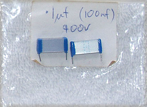 SIEMENS 0.1uF (100nF) 400V 10% Cake Stack Film Audio Capacitors NEW Old Stock