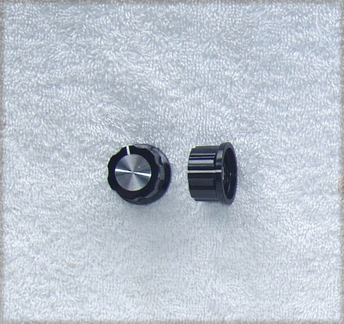 SCI Black Plastic/Metal Insert Panel Knob 26.75mm OD With Grub Screw NEW Old Stock