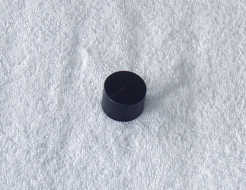 33.5mm Matt Black ALUMINIUM & PLASTIC Knob (Fluted 1/4" Shaft) USED