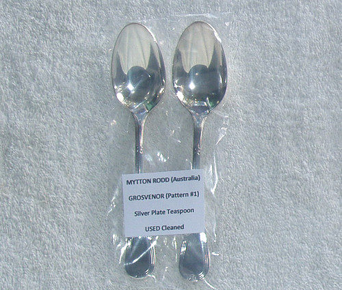 MYTTON RODD (Australia) GROSVENOR (Pattern #1) Silver Plate Teaspoon USED Cleaned