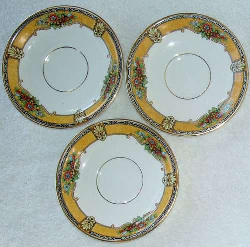 Mid 1950's PORTLAND POTTERY (Staffordshire UK) Floral Saucer ONLY