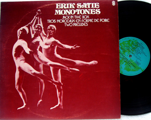 Impressionist Modern Classical - ERIC SATIE ORCHESTRA OF THE ROYAL OPERA HOUSE, COVENT GARDEN, JOHN LANCHBERY Monotones  Jack In The Box Vinyl 1980